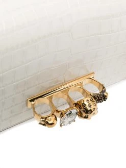 Alexander McQueen Jewelled embossed shoulder bag