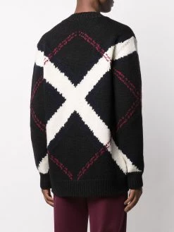 Hot Sale 👍 Alexander McQueen Oversized argyle jumper ⌛ 8 Alexander McQueen oversized argyle jumper