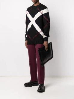 Alexander McQueen oversized argyle jumper