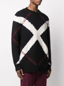 Hot Sale 👍 Alexander McQueen Oversized argyle jumper ⌛ 7 Alexander McQueen oversized argyle jumper