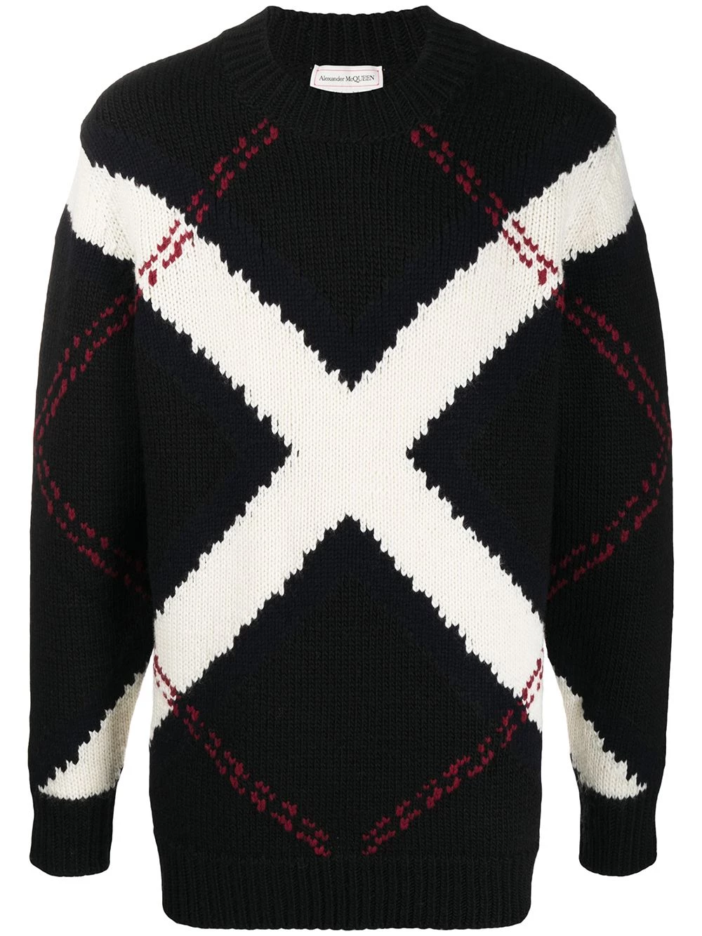 Hot Sale 👍 Alexander McQueen Oversized argyle jumper ⌛ 1 Alexander McQueen oversized argyle jumper
