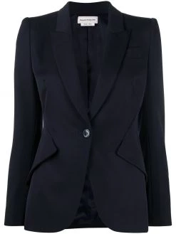 Alexander McQueen peak-lapel single-breasted blazer