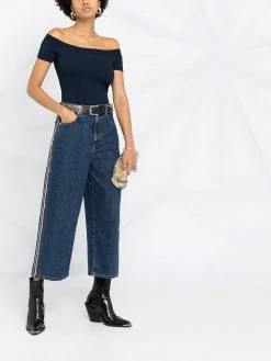 Alexander McQueen wide-leg cropped jeans