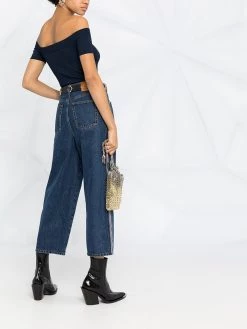 Alexander McQueen wide-leg cropped jeans