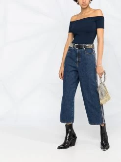 Alexander McQueen wide-leg cropped jeans