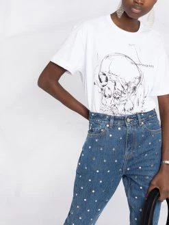 Alexander McQueen skull motif logo T-shirt