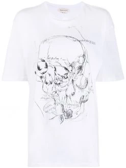 Alexander McQueen skull motif logo T-shirt