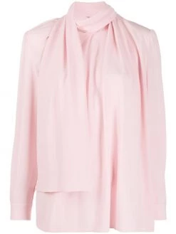 Alexander McQueen scarf-style long-sleeved blouse