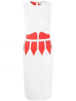 Alexander McQueen two-tone fitted dress