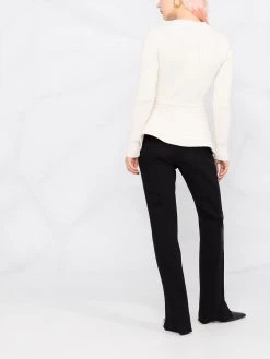 Alexander McQueen ribbed asymmetric jumper
