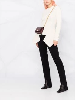 Alexander McQueen ribbed asymmetric jumper