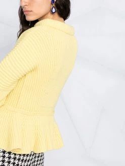 Alexander McQueen cowl neck ribbed jumper