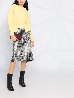 Alexander McQueen cowl neck ribbed jumper