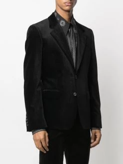 Alexander McQueen velvet single-breasted blazer