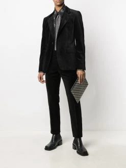 Alexander McQueen velvet single-breasted blazer