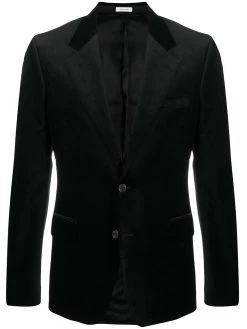 Alexander McQueen velvet single-breasted blazer