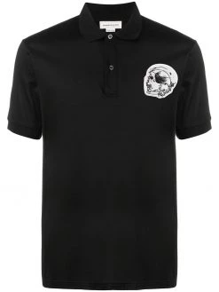 Alexander McQueen skull patch polo shirt