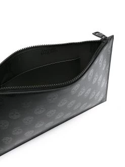 Alexander McQueen skull-print zipped clutch bag
