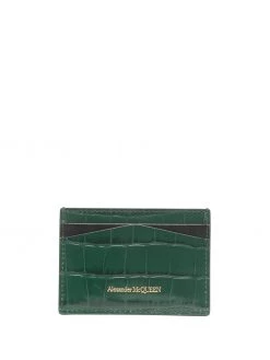 Alexander McQueen crocodile effect card slot