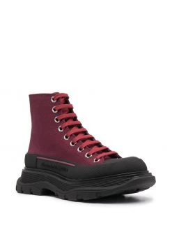Alexander McQueen lug sole lace-up boots