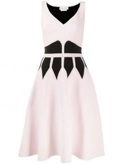 Alexander McQueen patterned intarsia sleeveless dress