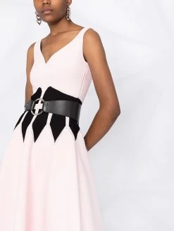 Alexander McQueen patterned intarsia sleeveless dress