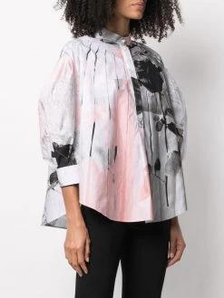 Wholesale โ Alexander McQueen Trompe l'ลil rose print ๐ shirt ๐ 7 Alexander McQueen trompe-l'ลil rose-print shirt