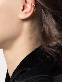 Alexander McQueen gold-tone crystal-embellished earring