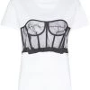 Alexander McQueen bustier-print crew-neck T-shirt