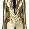Alexander McQueen metallic-effect tailored blazer