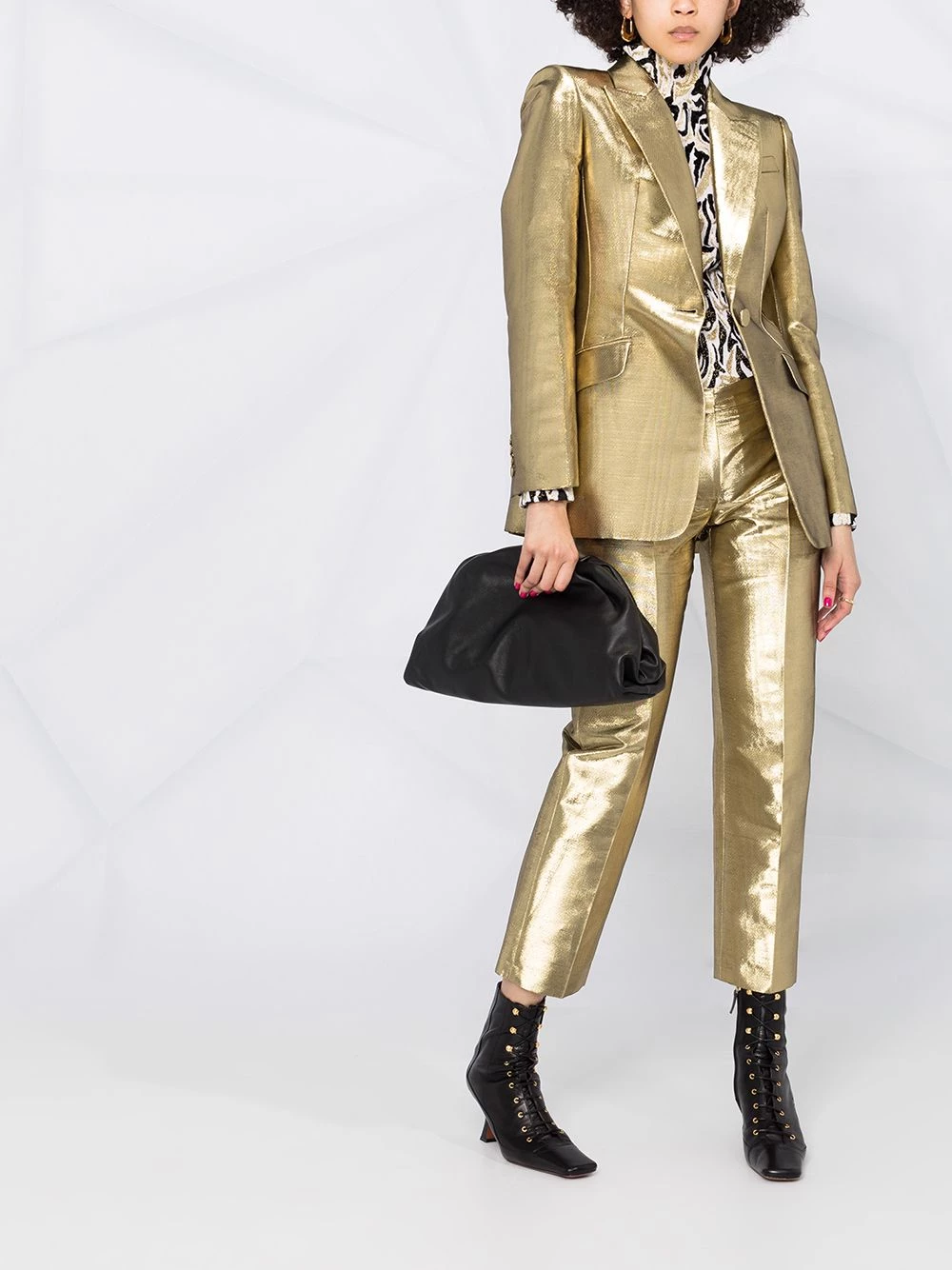 Discount โญ Alexander McQueen Metallic effect tailored blazer ๐ 2 Alexander McQueen metallic-effect tailored blazer
