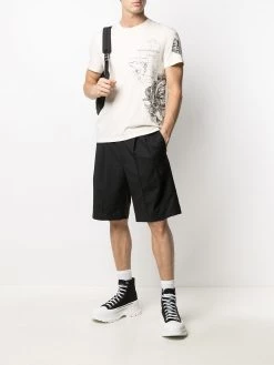 Alexander McQueen drawing print logo T-shirt