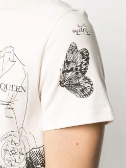 Buy ๐งจ Alexander McQueen Drawing print logo T ๐ shirt โญ 9 Alexander McQueen drawing print logo T-shirt