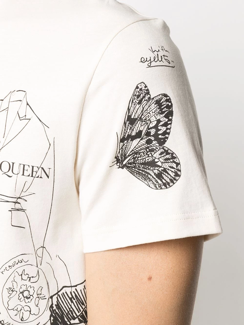 Buy ๐งจ Alexander McQueen Drawing print logo T ๐ shirt โญ 5 Alexander McQueen drawing print logo T-shirt