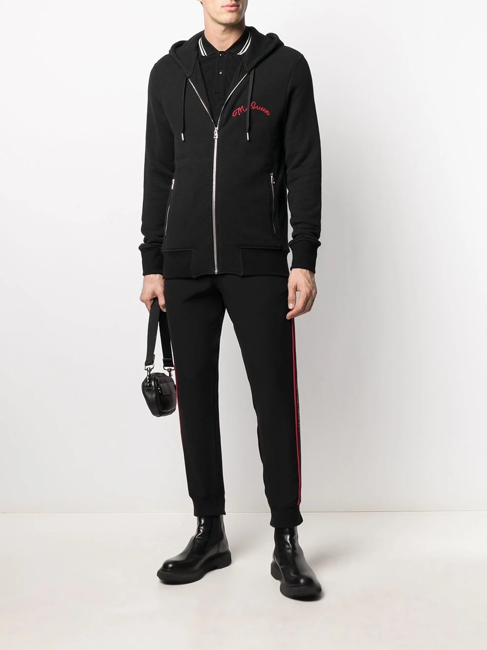 Flash Sale 🧨 Alexander McQueen Embroidered logo zip up hoodie 🥰 2 Alexander McQueen embroidered logo zip-up hoodie