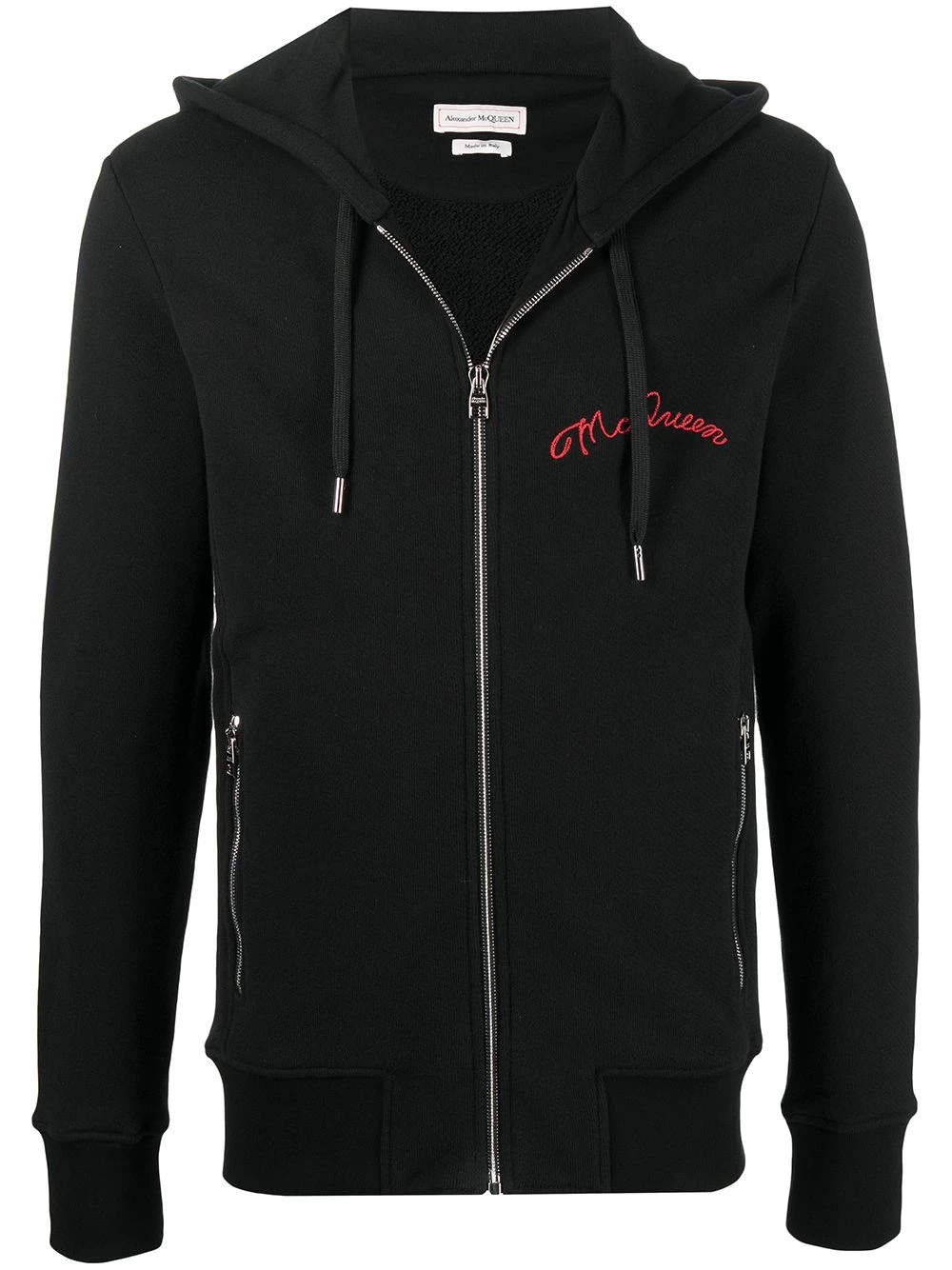 Flash Sale 🧨 Alexander McQueen Embroidered logo zip up hoodie 🥰 1 Alexander McQueen embroidered logo zip-up hoodie