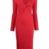 Alexander McQueen twist detail knitted dress