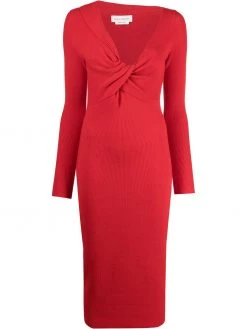 Alexander McQueen twist detail knitted dress