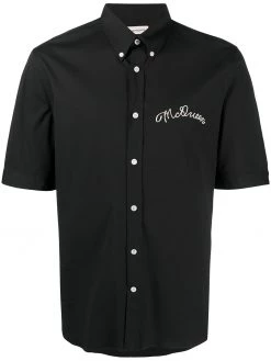 Alexander McQueen logo-embroidered button-down shirt