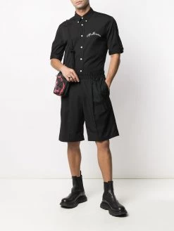 Alexander McQueen logo-embroidered button-down shirt