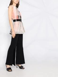 Alexander McQueen layered graphic-print blouse