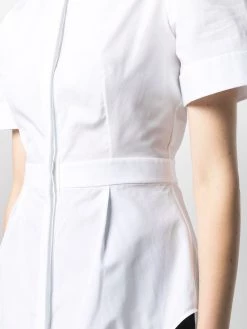 Alexander McQueen collarless short-sleeve shirt