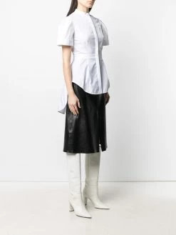Alexander McQueen collarless short-sleeve shirt