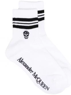 Alexander McQueen skull logo-print socks