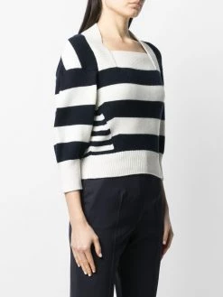 Top 10 🎁 Alexander McQueen Striped wool cashmere top 🥰 7 Alexander McQueen striped wool-cashmere top