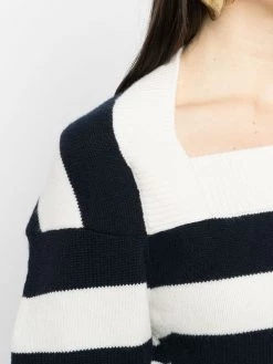 Top 10 🎁 Alexander McQueen Striped wool cashmere top 🥰 9 Alexander McQueen striped wool-cashmere top