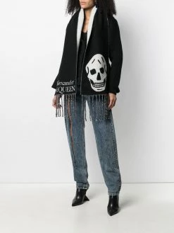 Alexander McQueen Skull and Heart scarf