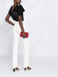 Cheap ๐ Alexander McQueen Leaf crepe long cigarette trousers ๐ 11 Alexander McQueen leaf-crepe long cigarette trousers