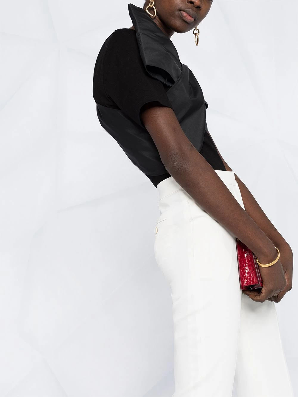 Cheap ๐ Alexander McQueen Leaf crepe long cigarette trousers ๐ 5 Alexander McQueen leaf-crepe long cigarette trousers