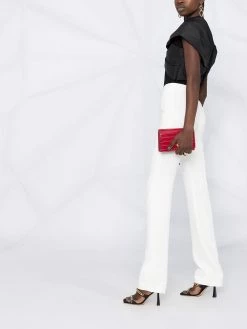 Cheap ๐ Alexander McQueen Leaf crepe long cigarette trousers ๐ 13 Alexander McQueen leaf-crepe long cigarette trousers